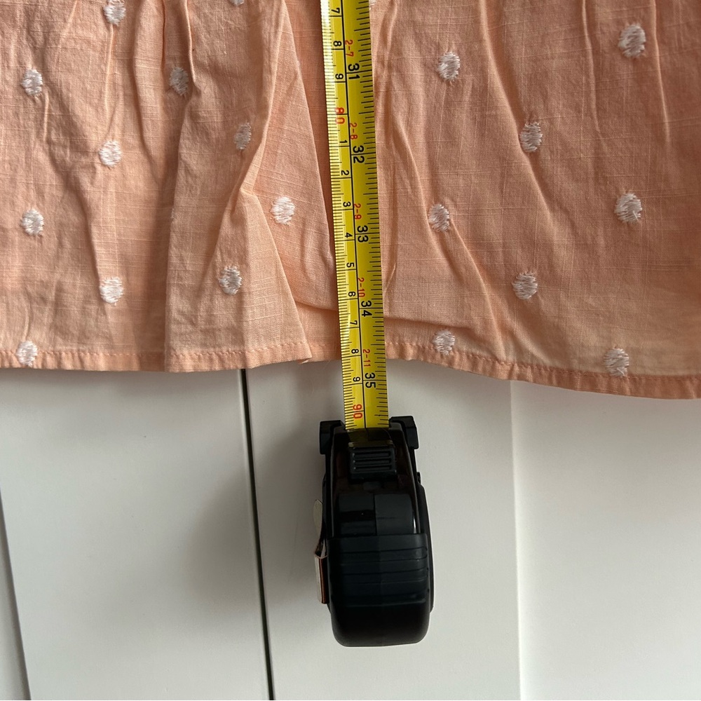 LOFT Peach Polka Dot Sun Dress with Bow - Picture 15 of 16